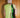 Sac en filet organique avec longues poignées : vert pomme