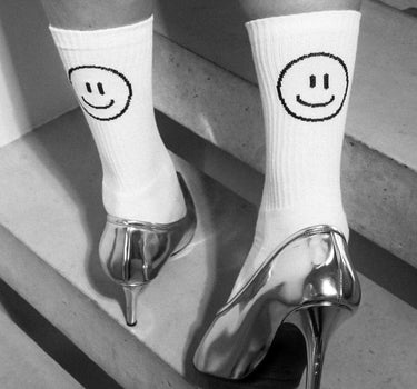 Chaussettes Smiley en rose 